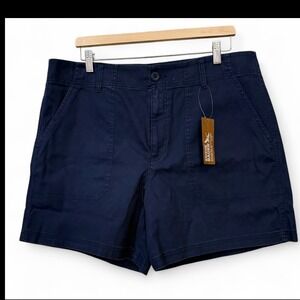 Eddie Bauer Women's Plus Size 16 Navy Blue NWT Utility Canvas Shorts Gorpcore
